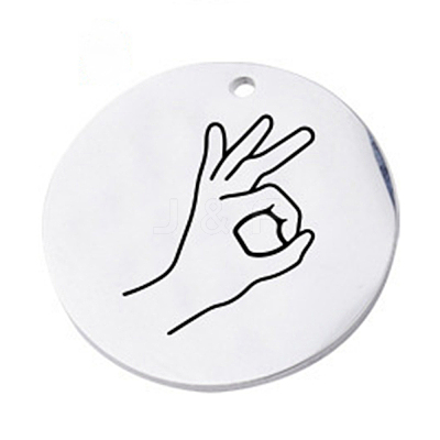 304 Stainless Steel Pendants FIND-CJC0003-06A-1