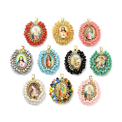 Rack Plating Brass Charms KK-M082-01C-1