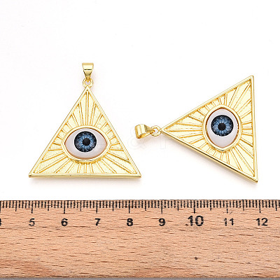 Brass Resin Pendants KK-T070-97-1
