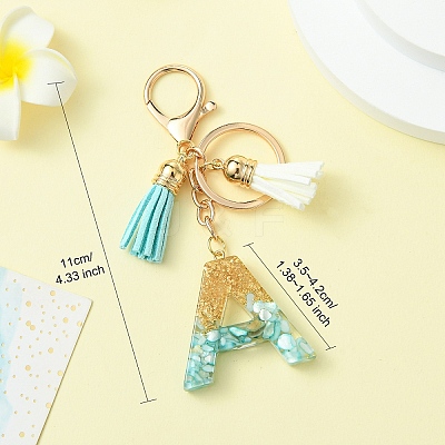 Transparent Epoxy Resin Pendant Keychains KEYC-FS00022-13-1