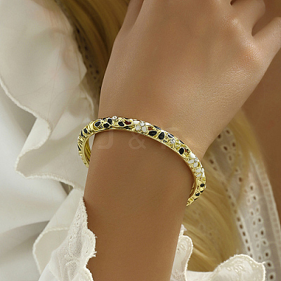 Enamel Flower Bangle with Rhinestone PF4009-2-1