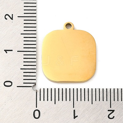 Ion Plating(IP) 304 Stainless Steel Enamel Pendants STAS-Q301-13G-1