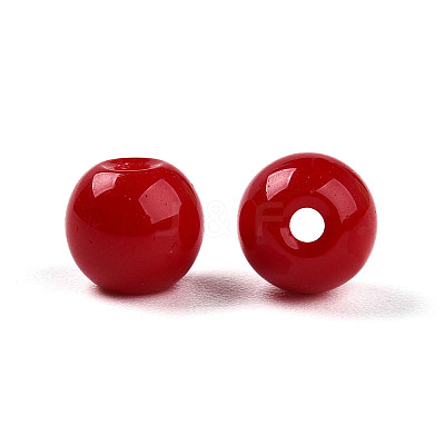 Opaque Solid Color Glass Beads GLAA-N007-6mm-A05-1