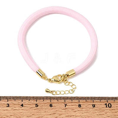 Braided Round Polyester Cord Bracelet Makings FB-CBAEDA0-01G-28-1
