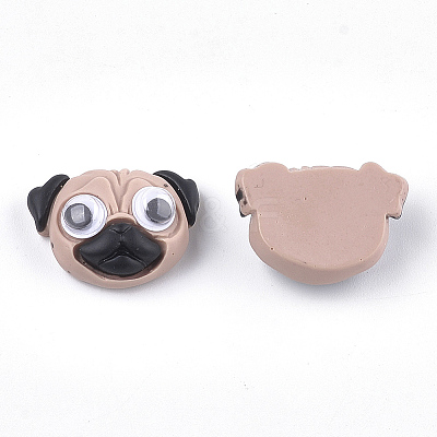 Resin Puppy Cabochons CRES-S363-28A-1