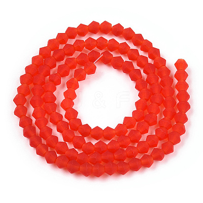 Imitate Austrian Crystal Frosted Glass Beads Strands GLAA-F029-TM3mm-B31-1