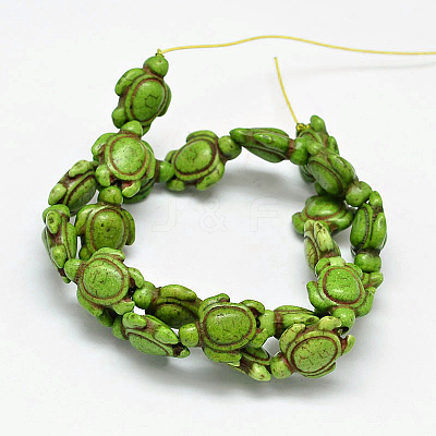 Dyed Synthetic Turquoise Beads Strands G-M152-09-B-1