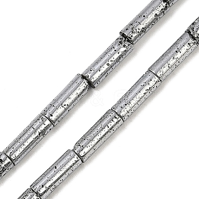 Electroplated Natural Lava Rock Beads Strands G-K388-03A-03-1