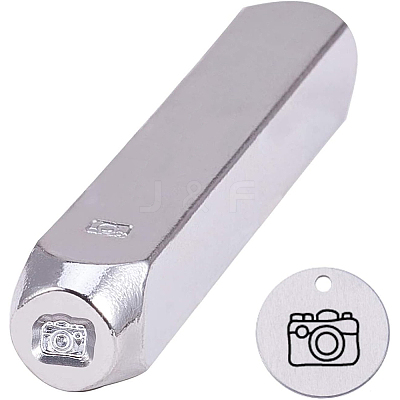 Iron Metal Stamps AJEW-BC0005-39H-1