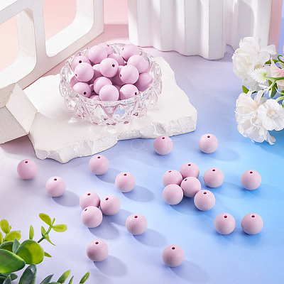 50Pcs Food Grade Eco-Friendly Silicone Beads SIL-TA0002-89F-1