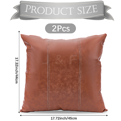 Square Imitation Leather Pillow Case AJEW-WH20006-406B-1