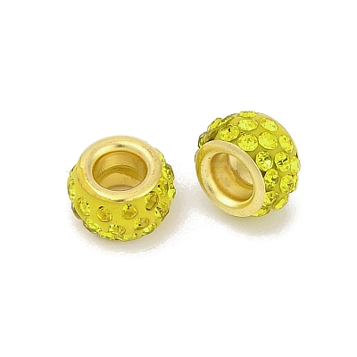 Alloy Rhinestone Clay Pave Beads ALRI-D300-04G-02-1