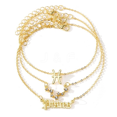 3Pcs Alloy Rhinestones Anklets LS-AJEW-S083-01G-04-1