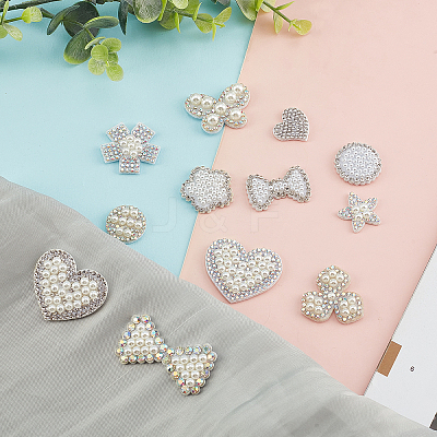 48Pcs 12 Style Non Woven Fabric Ornament Accessories DIY-AR0002-27-1