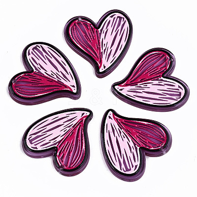 Transparent Acrylic Pendants KY-T022-34-1