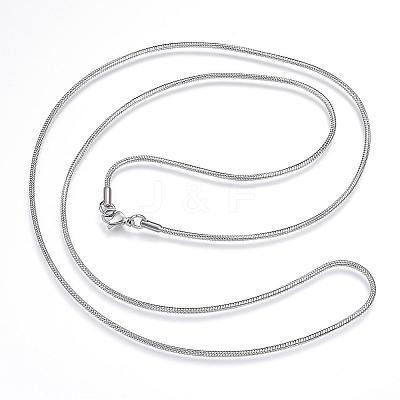304 Stainless Steel Snake Chain Necklaces NJEW-D285-03-1