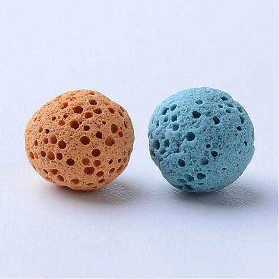 Unwaxed Natural Lava Rock Beads G-F325-16mm-M-1
