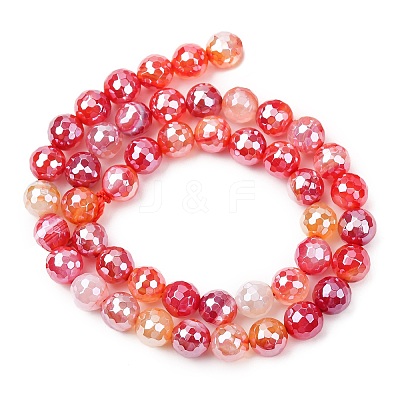 Natural Banded Agate Beads Strands G-B191-A01-8mm-1