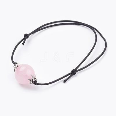 Adjustable Waxed Polyester Cord Beaded Bracelets BJEW-JB03351-1