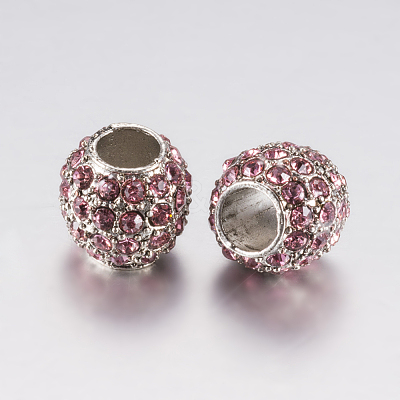 Alloy Rhinestone European Beads PALLOY-F200-03H-1