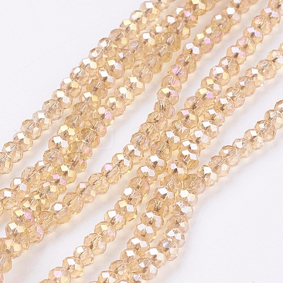 Electroplate Glass Beads Strands EGLA-R048-2mm-35-1