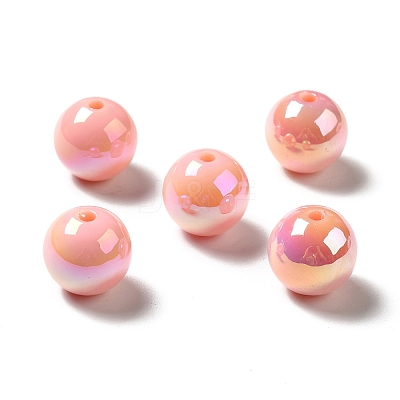 UV Plating Rainbow Iridescent Acrylic Beads LS-PACR-D070-01B-1