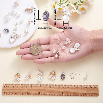 DIY Flower Drop Earring Making Kit DIY-SZ0009-77-1