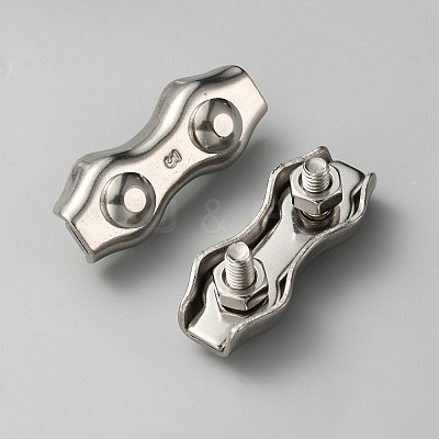 304 Stainless Steel Wire Double 2-post Cable Clamp LS-FIND-WH0110-497-1