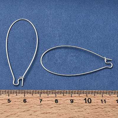 Brass Hoop Earring Findings KK-CBA1A60-19S-1