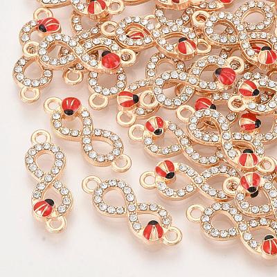 Alloy Rhinestone Links connectors ALRI-T004-14LG-1