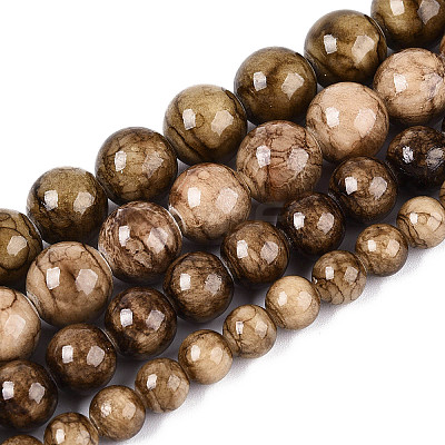 Natural Persian Jade Beads Strands G-A255-A02-01E-1
