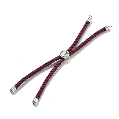 Twisted Nylon Cord Silder Bracelets DIY-B066-03P-19-1