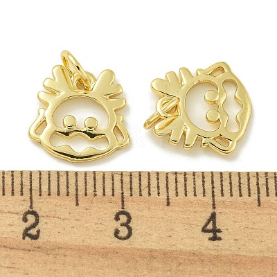 Rack Plating Brass Pendants KK-K386-01K-G-1