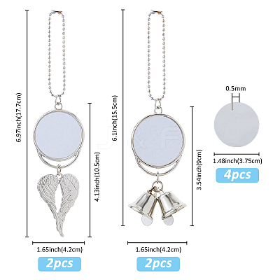 4 Sets 2 Styles DIY Pendant Decotation Making Kits DIY-FH0007-41-1