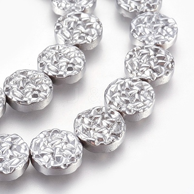 Electroplated Non-magnetic Synthetic Hematite Bead Strand G-E498-20B-05-1