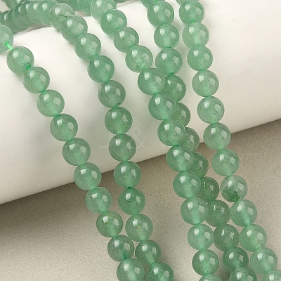 Natural Green Aventurine Beads Strands GSR6mmC024-1