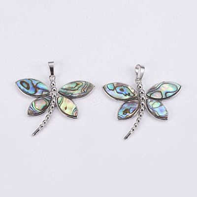 Abalone Shell/Paua Shell Pendants SSHEL-L008-26P-1