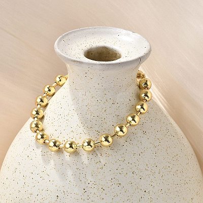 Rack Plating Brass Ball Chain Bracelets for Women BJEW-G676-01C-G-1
