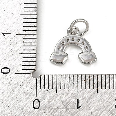 Brass Micro Pave Cubic Zirconia Pendants KK-L231-01P-01-1