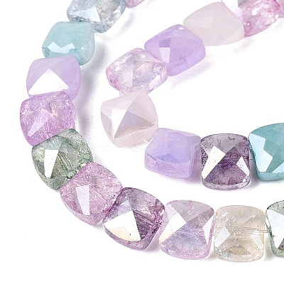 Mixed Styles Electroplate Crackle Glass Beads Strands EGLA-Q135-02A-C01-1