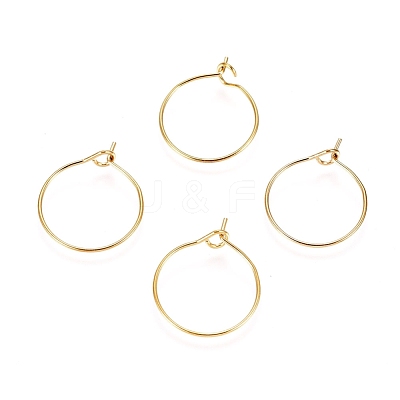 Ion Plating(IP) 316L Surgical Stainless Steel Hoop Earring Findings X-STAS-D164-04G-1