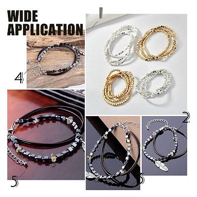 50Pcs 5 Style PVD Vacuum Plating 304 Stainless Steel Spacer Beads STAS-UN0022-17-1