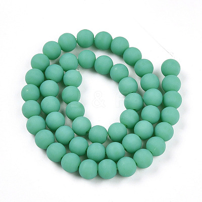 Opaque Glass Beads Strands GLAA-T032-P8mm-MD12-1