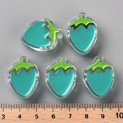 Transparent Enamel Acrylic Beads TACR-S155-003G-1