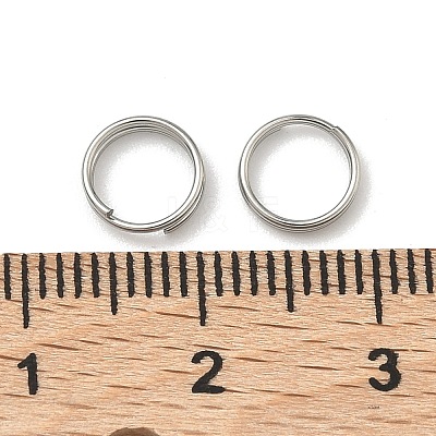 Tarnish Resistant 304 Stainless Steel Split Rings STAS-E010-7x0.6mm-2-1