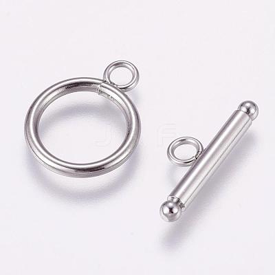 Tarnish Resistant 304 Stainless Steel Toggle Clasps STAS-K148-01P-1
