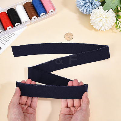 Polyester Ribbed Elastic Fabric Band DIY-WH0671-532B-1