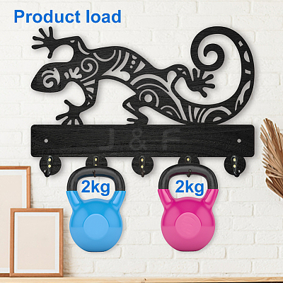 Wood & Iron Wall Mounted Hangers HJEW-WH0055-057-1