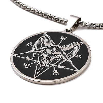Non-Tarnish 201 Stainless Steel Pendant Necklaces LS-NJEW-B095-02-1