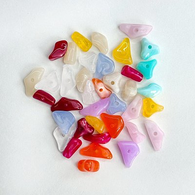50Pcs Acrylic Beads AC-CBAC17E-01B-1